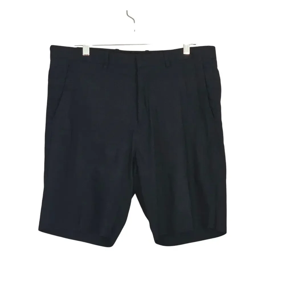 Theory Beckit SW Z Crunch 2 Linen Blend Shorts Navy Sz 34 9